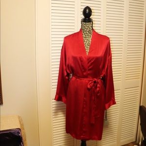 Victoria’s Secret red silk robe